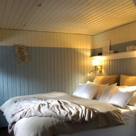 Botel 8 Personen Hausboot Mit Hot Tub, Sauna, Kaminofen, Klimaanlage, Lounge, Sonnendeck Und Garten Mit Buddelschiff Direkt Hinterm Deich In Otterndorf